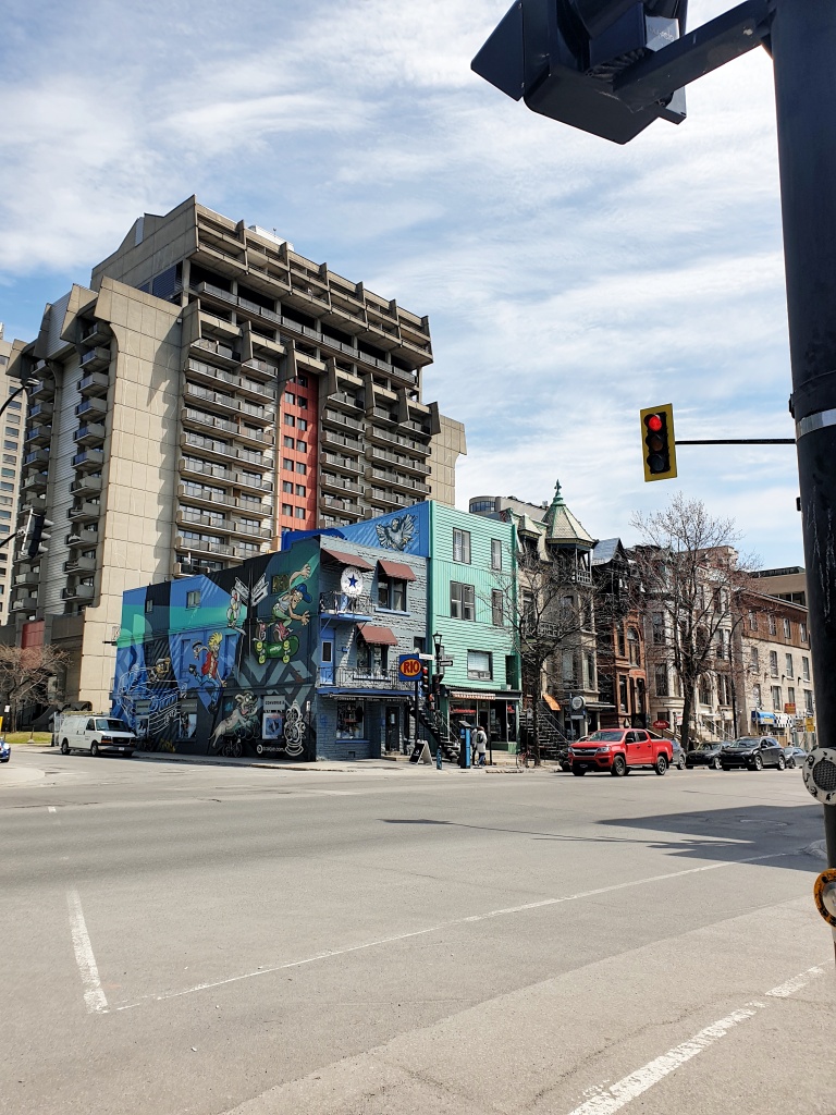 Spotting street art on Saint-Denis Street in Montreal